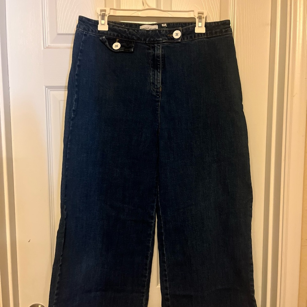 Gibson Latimer Flare Wide Leg Dark Wash Jeans